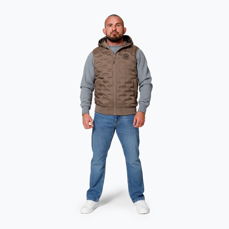 Pánská vesta Pitbull West Coast Eclipse Hooded Padded coyote brown 2