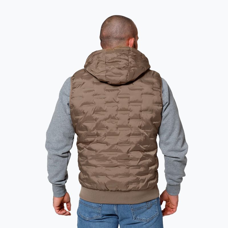Pánská vesta Pitbull West Coast Eclipse Hooded Padded coyote brown 3