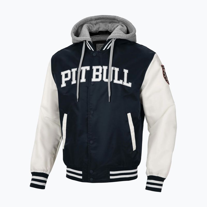 Pánská bunda Pitbull Falcon Ridge Bomber Hooded navy/ecru 4