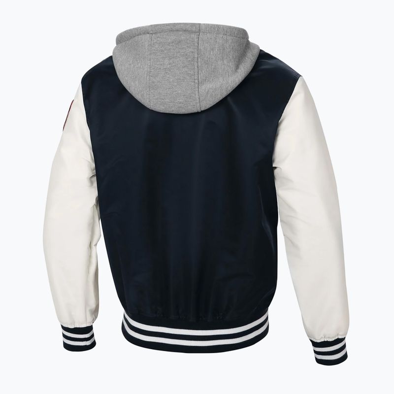 Pánská bunda Pitbull Falcon Ridge Bomber Hooded navy/ecru 5