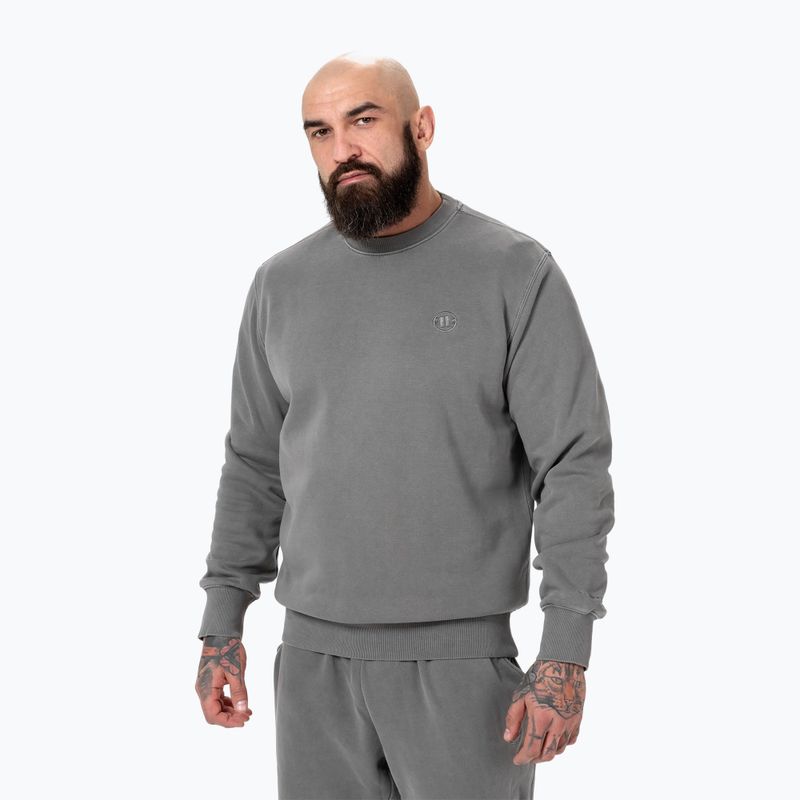 Pánská mikina  Pitbull West Coast Lancaster Crewneck grey