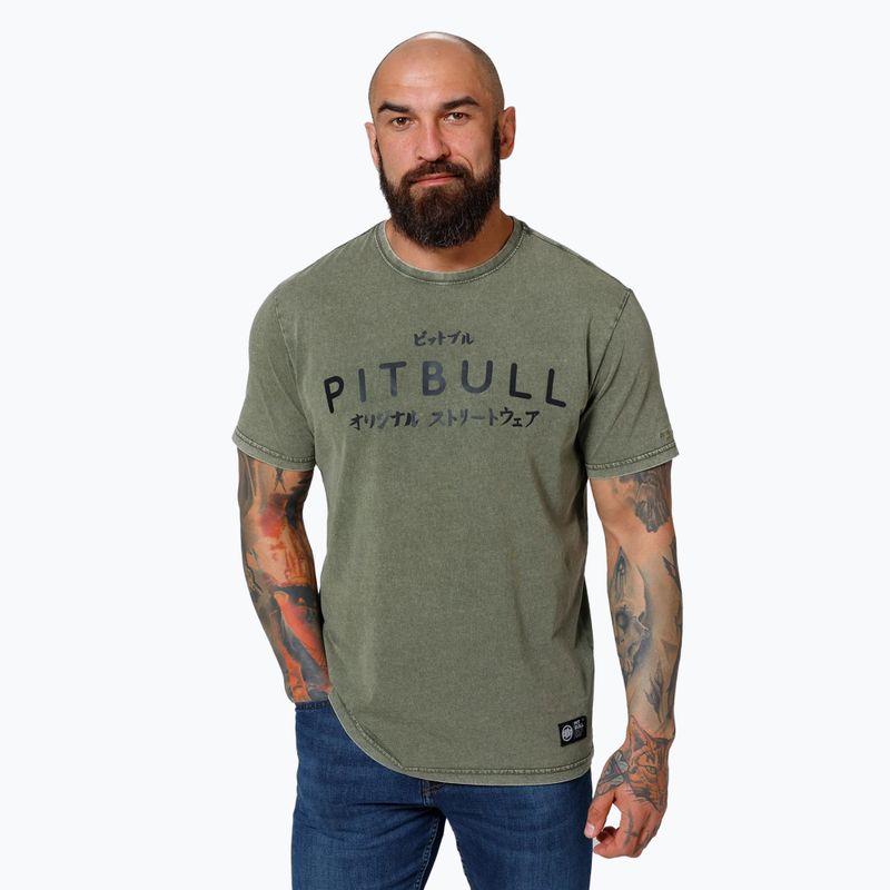 Pánské tričko Pitbull West Coast Bravery olive