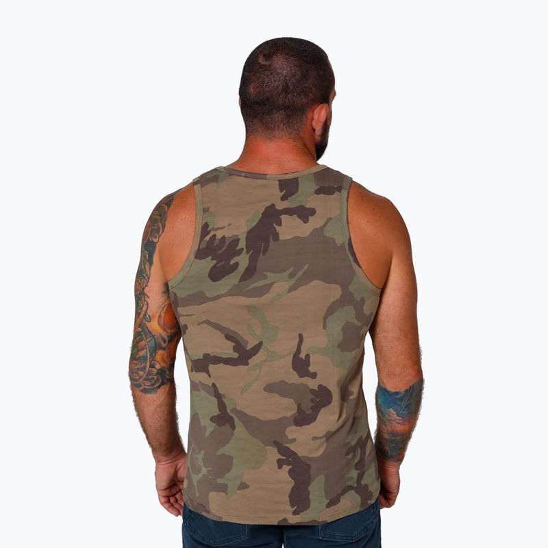 Pánské tričko na lezení Pitbull Small Hilltop Tank Top woodland camo 3