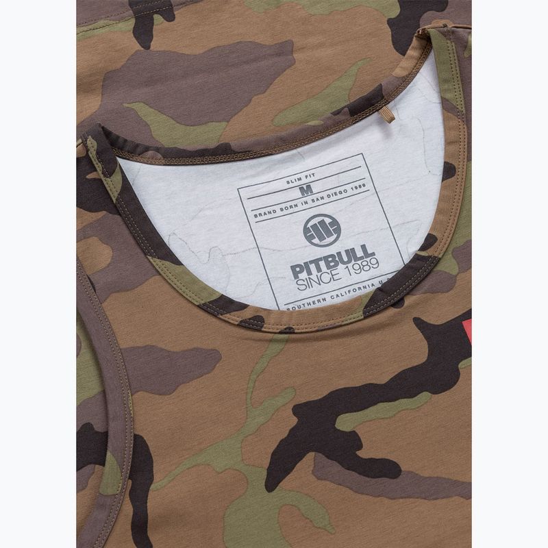 Pánské tričko na lezení Pitbull Small Hilltop Tank Top woodland camo 6