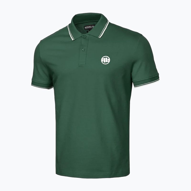 Pánské polo tričko  Pitbull Polo Pique Stripes Regular jade green 3