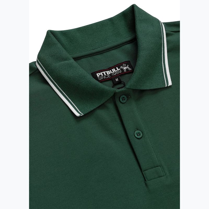 Pánské polo tričko  Pitbull Polo Pique Stripes Regular jade green 5