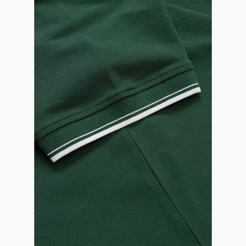 Pánské polo tričko  Pitbull Polo Pique Stripes Regular jade green 7