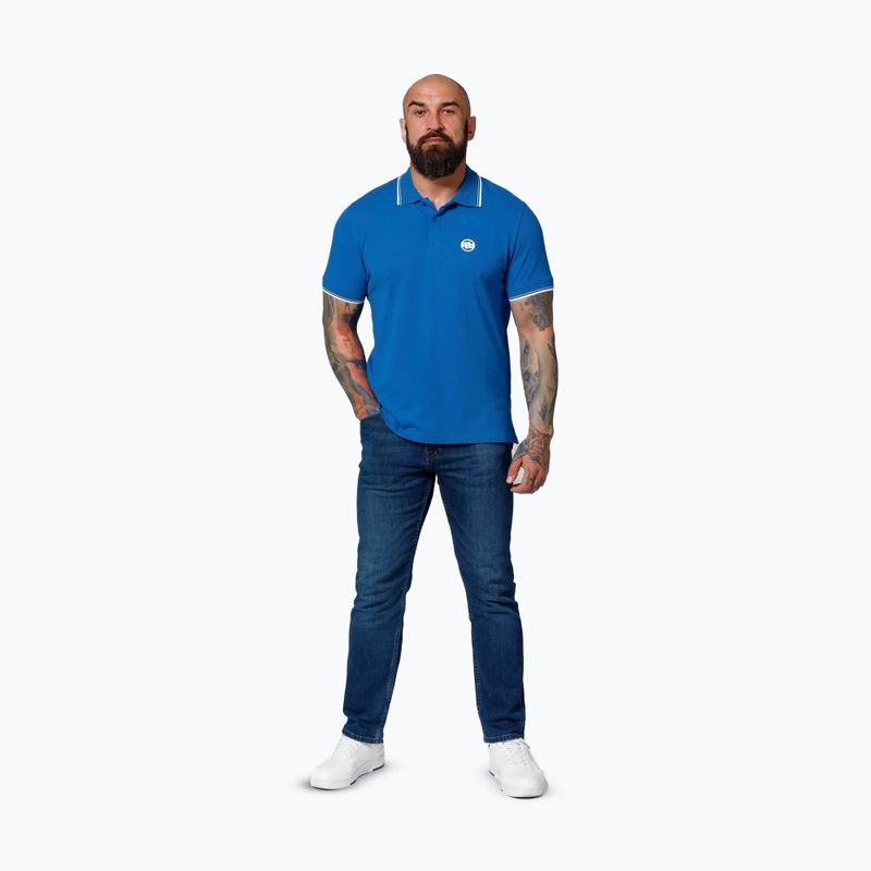 Pánské polo tričko Pitbull Polo Pique Stripes Regular royal blue 2