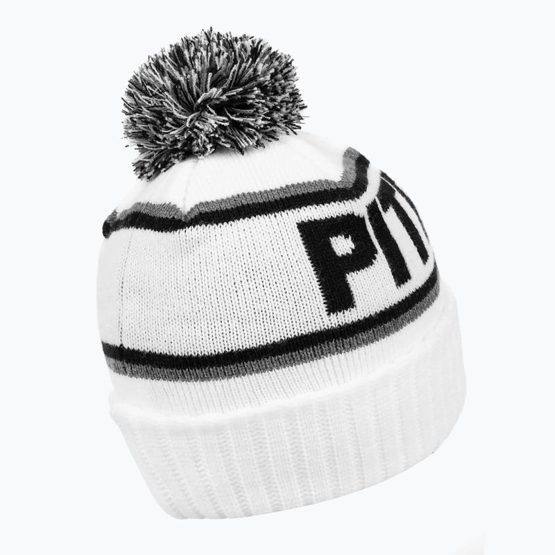 Pánská zimní čepice Pitbull Beanie Fleming II white/black 2