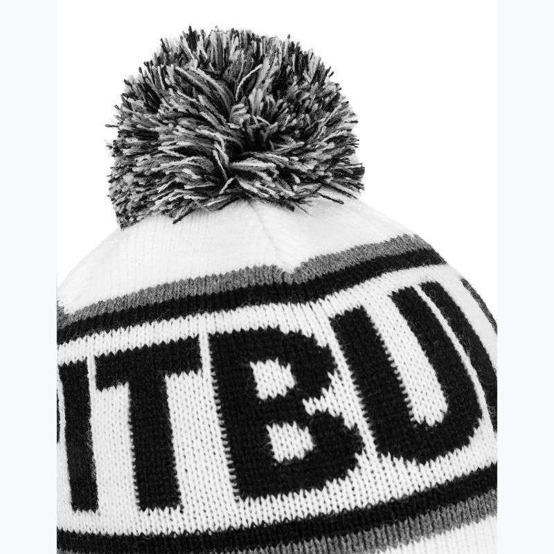 Pánská zimní čepice Pitbull Beanie Fleming II white/black 3