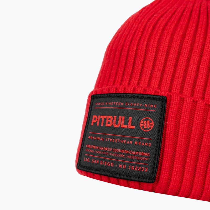 Pánská zimní čepice Pitbull Beanie Dock red 3