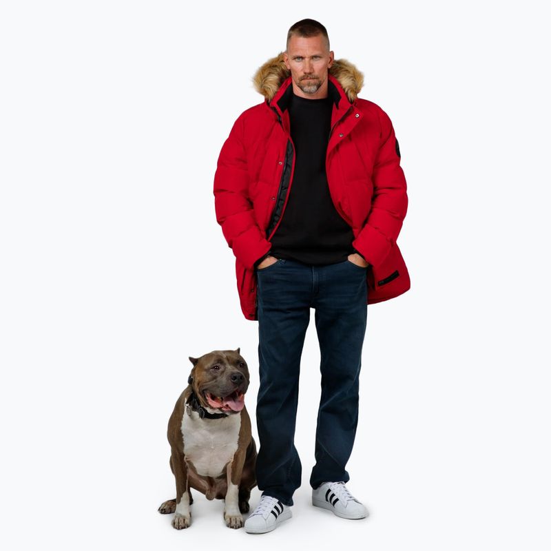 Pánská bunda  Pitbull Forest Hooded Parka red 2