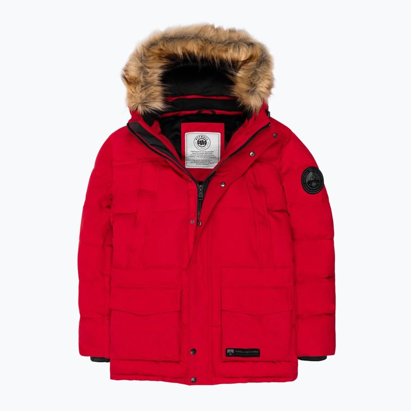 Pánská bunda  Pitbull Forest Hooded Parka red 5