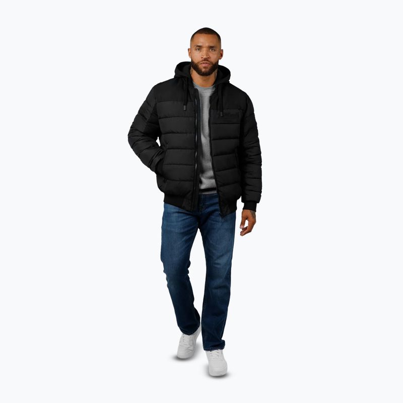 Pánská bunda  Pitbull Hidden Quilted Hooded black/black 2