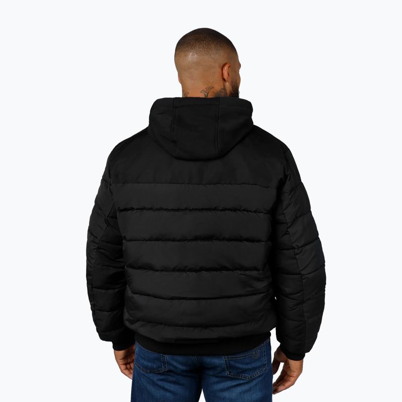 Pánská bunda  Pitbull Hidden Quilted Hooded black/black 3
