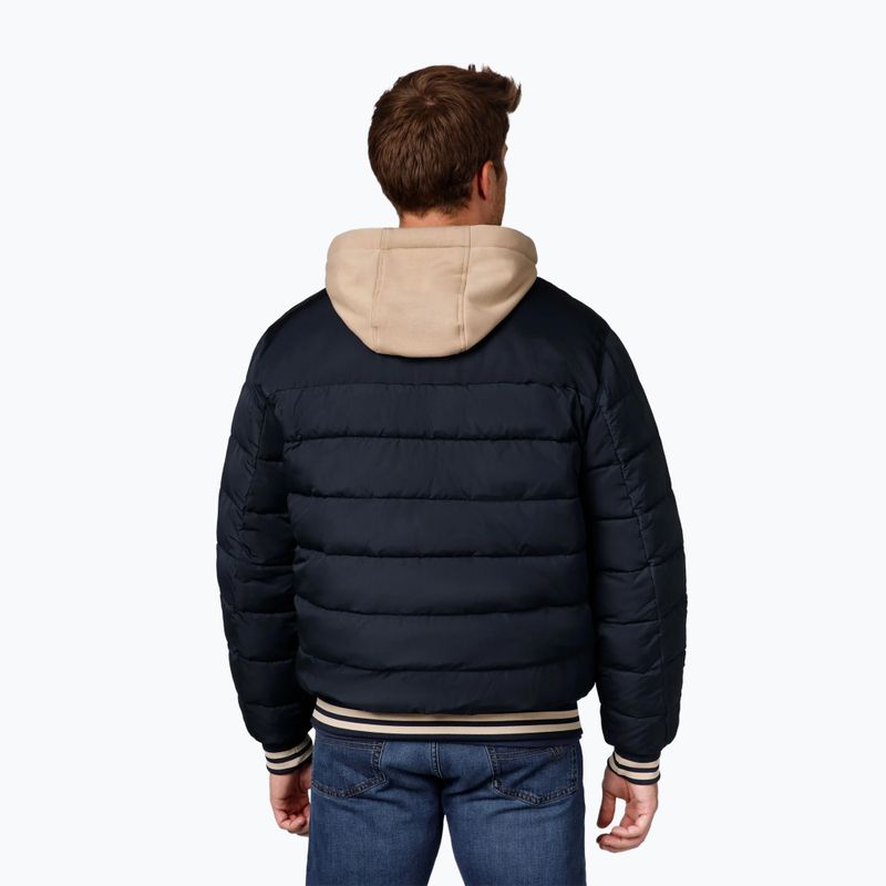 Pánská bunda  Pitbull Hidden Quilted Hooded dark navy/beige 3