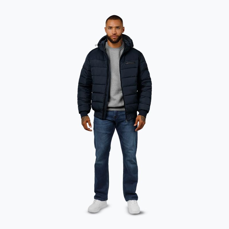 Pánská zimní bunda Pitbull Dillon Quilted Hooded dark navy 2
