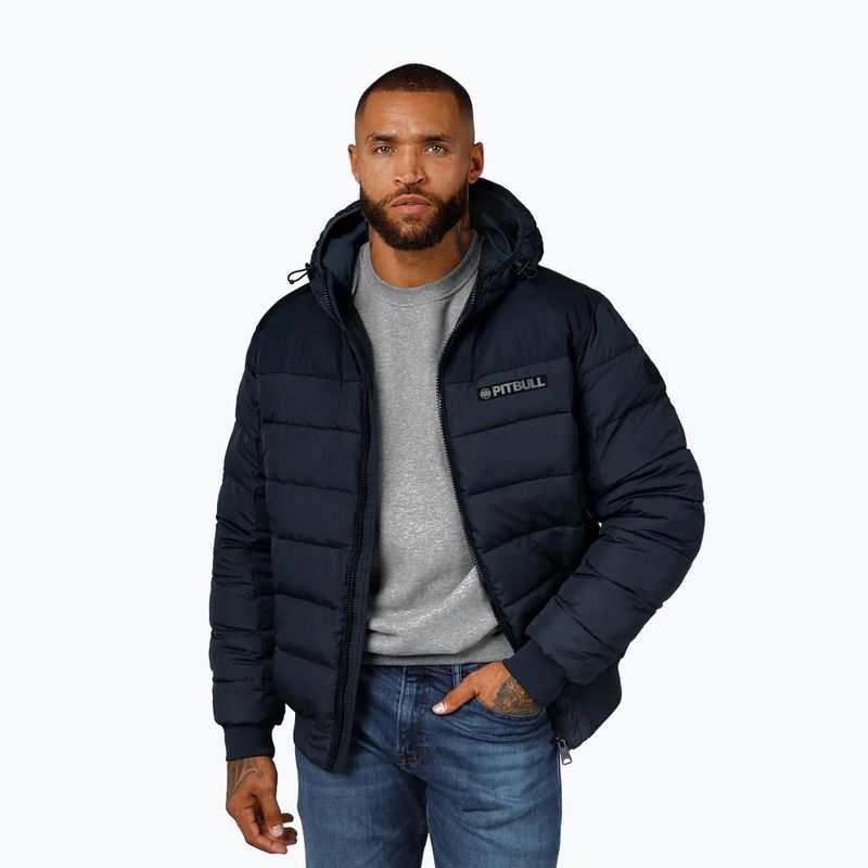 Pánská zimní bunda Pitbull Dillon Quilted Hooded dark navy 4