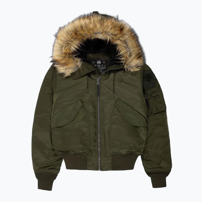 Pánská zimní bunda Pitbull Harvest Hooded Bomber olive 4