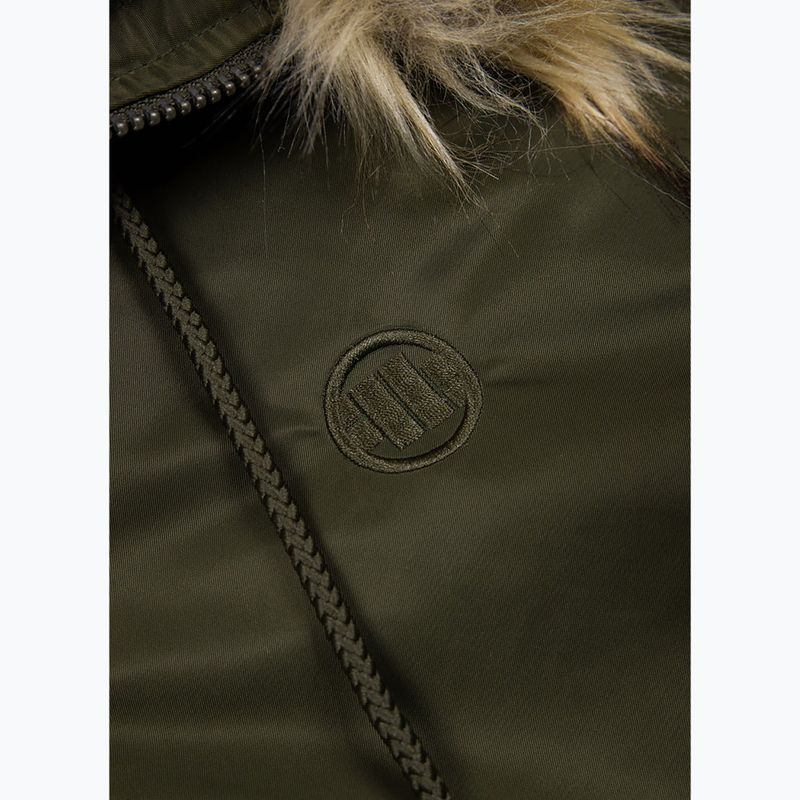 Pánská zimní bunda Pitbull Harvest Hooded Bomber olive 9