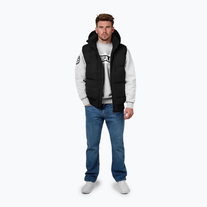 Pánská vesta Pitbull Patton Quilted Hooded black 2