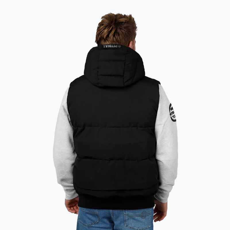 Pánská vesta Pitbull Patton Quilted Hooded black 3