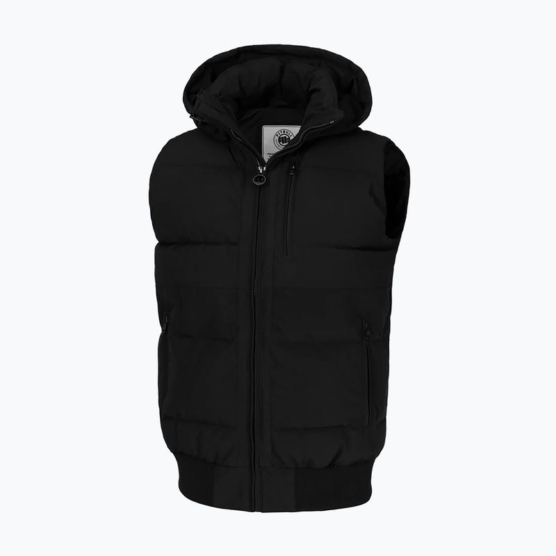Pánská vesta Pitbull Patton Quilted Hooded black 5