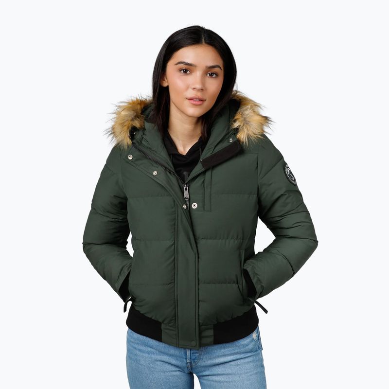Dámská zimní bunda  Pitbull Azalea Quilted Hooded olive 4