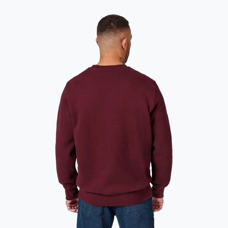 Pánská mikina Pitbull Small Logo Crewneck burgundy 3