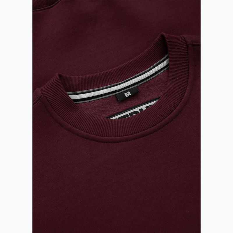 Pánská mikina Pitbull Small Logo Crewneck burgundy 3