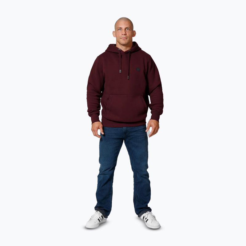 Pánská mikina s kapucí Pitbull Small Logo burgundy 2