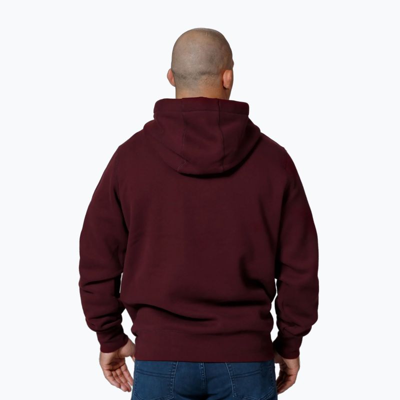 Pánská mikina s kapucí Pitbull Small Logo burgundy 3