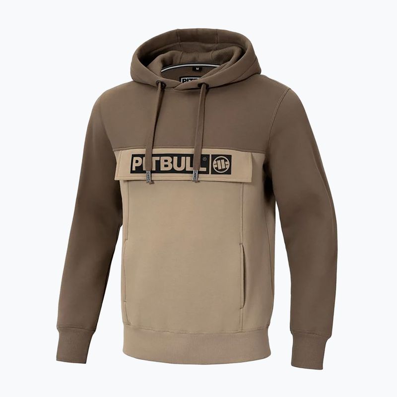 Pánská mikina Pitbull Hilltop 2 Hooded brown/pale sand 5