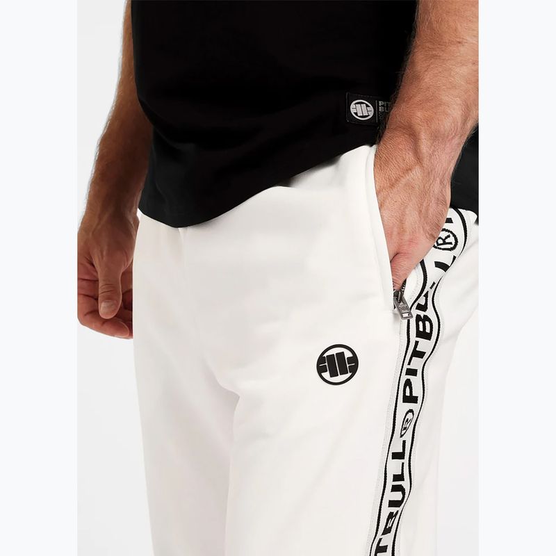 Pánské kalhoty  Pitbull Trackpants Tape Logo Terry Group off white 4