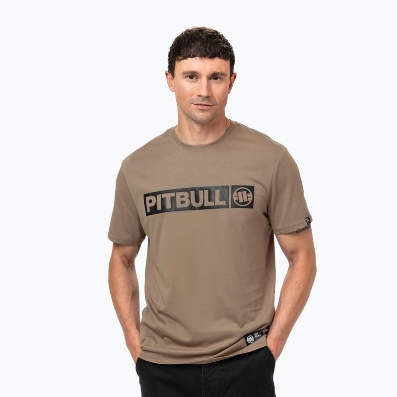 Pánské tričko Pitbull Hilltop dark sand