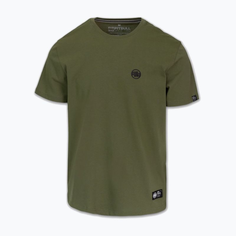 Pánské tričko na lezení Pitbull Small Logo olive 4
