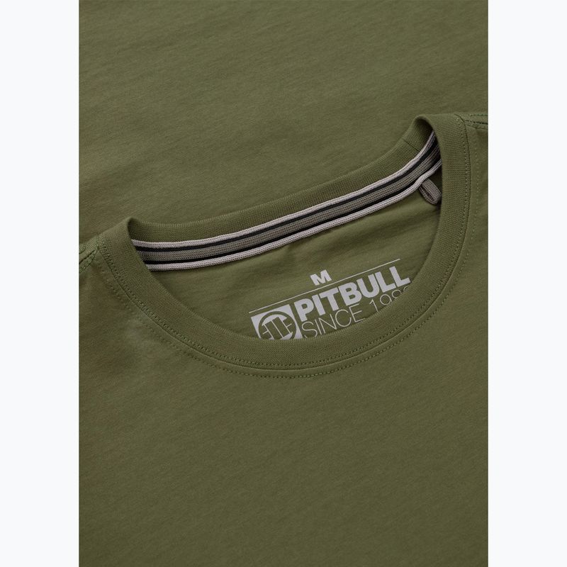 Pánské tričko na lezení Pitbull Small Logo olive 6