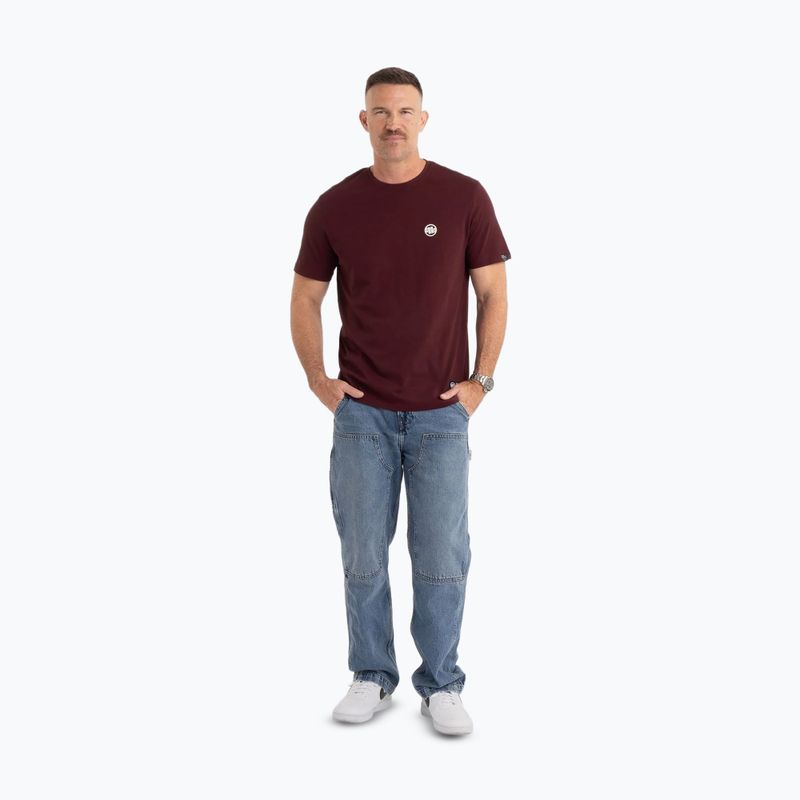 Pánské tričko Pitbull Small Logo dark burgundy 2