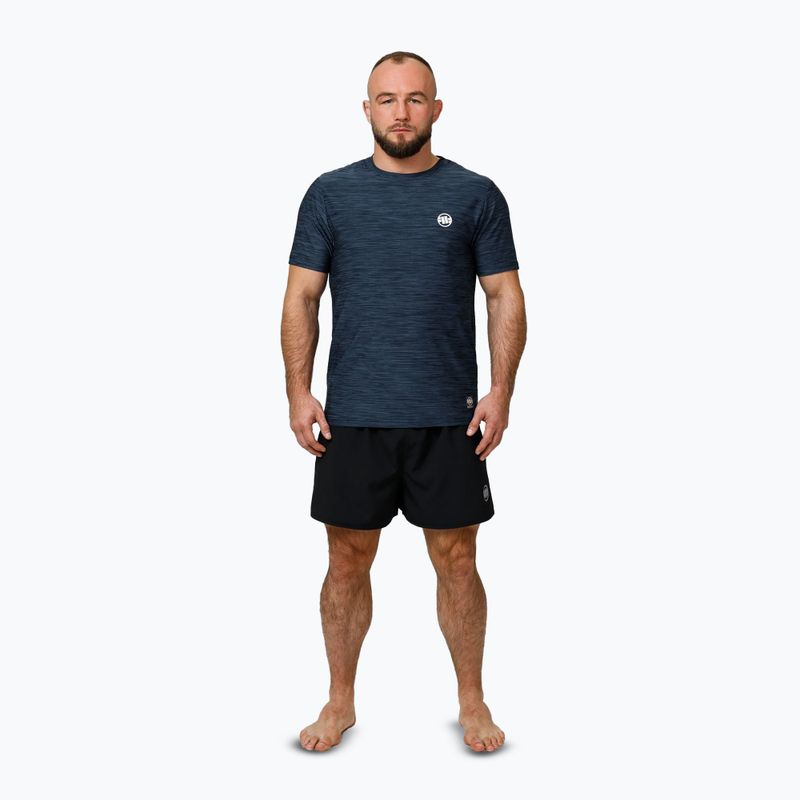 Pánské tričko Pitbull Small Logo Casual Sport T-shirt navy melange 2