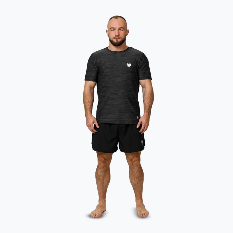 Pánské tričko Pitbull Small Logo Casual Sport black melange 2