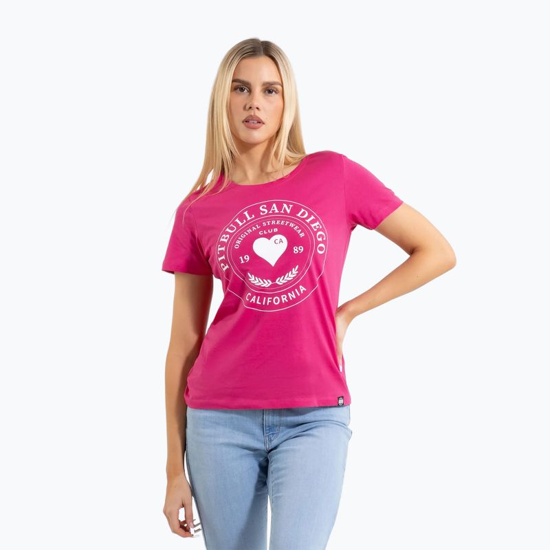 Dámské tričko Pitbull Heartie raspberry red
