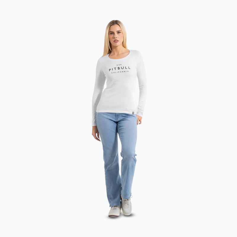 Dámské tričko Longsleeve Pitbull Usa Cal Slim Fit white 2