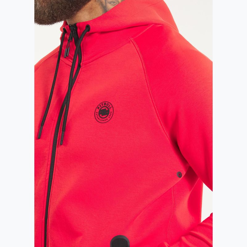 Pánská mikina Pitbull Dogwood Hooded Zip Sweatshirt fluo/red 5