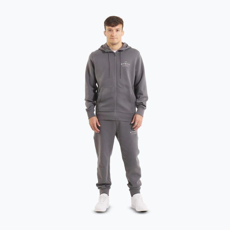Pánská mikina  Pitbull Sampson Hooded Zip Sweatshirt graphite 2