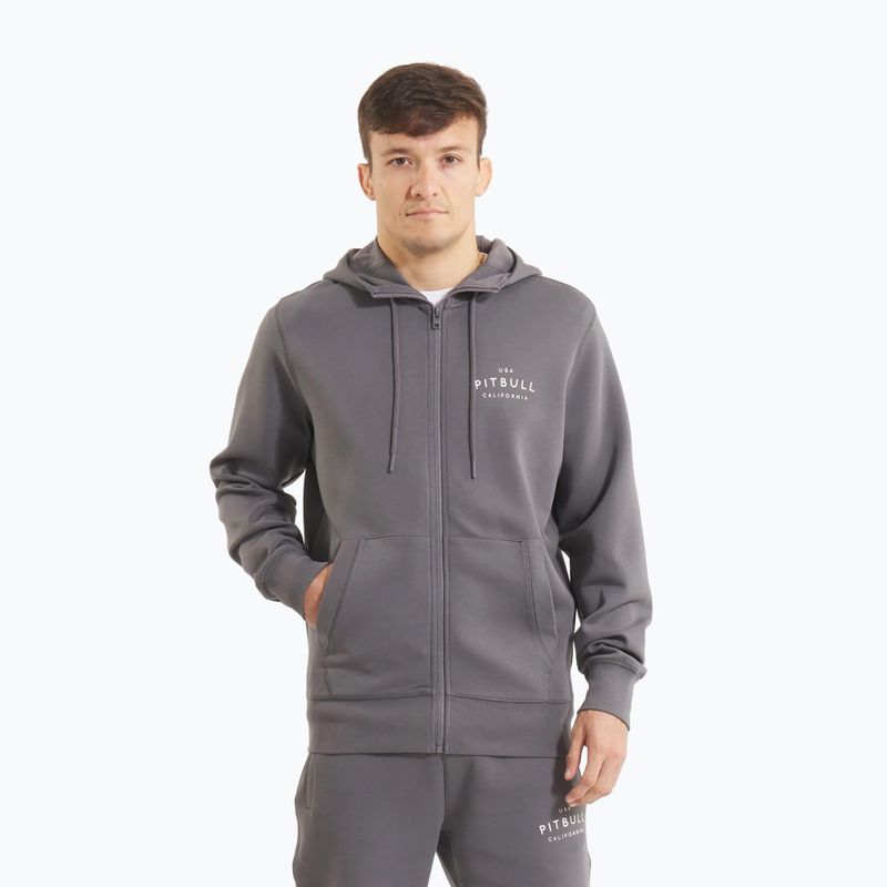 Pánská mikina  Pitbull Sampson Hooded Zip Sweatshirt graphite 4