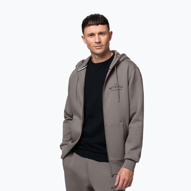Pánská mikina Pitbull Sampson Hooded Zip Sweatshirt taupe 4