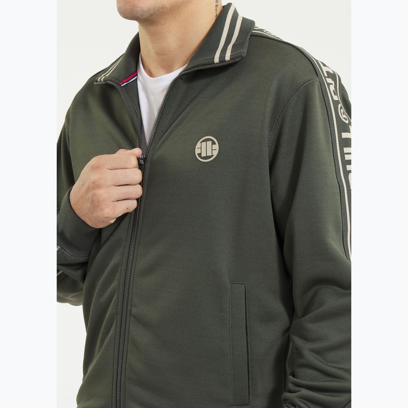 Pánská mikina  Pitbull Trackjacket Tape Logo Terry Group old green 4