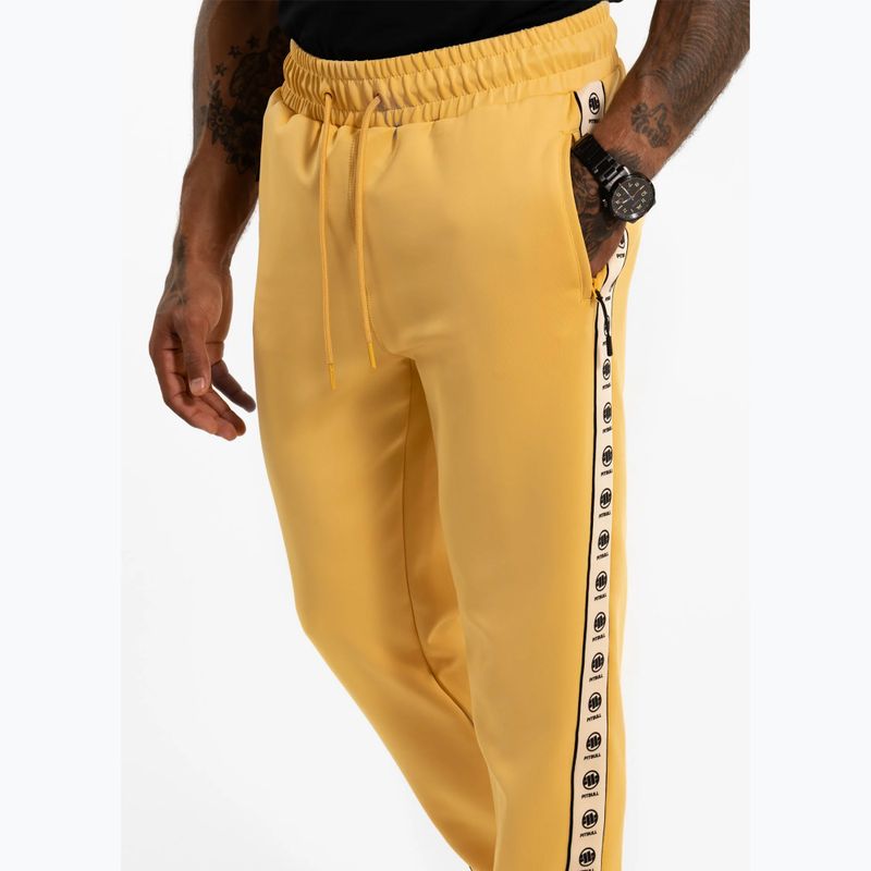 Pánské tepláky Pitbull Track Powers pale yellow 4