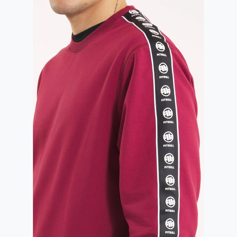 Pánská mikina  Pitbull Tape Nugget Crewneck Sweatshirt burgundy 4