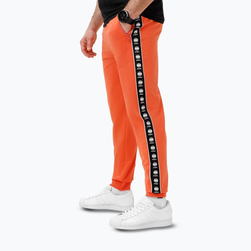 Pánské tepláky Pitbull Tape Nugget Jogging bright salmon 3